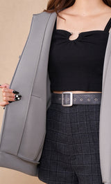 モデル：156cm（着用サイズ：FREE　着用カラー：GRY）