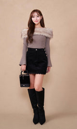 モデル：156cm（着用サイズ：S　着用カラー：BLK）