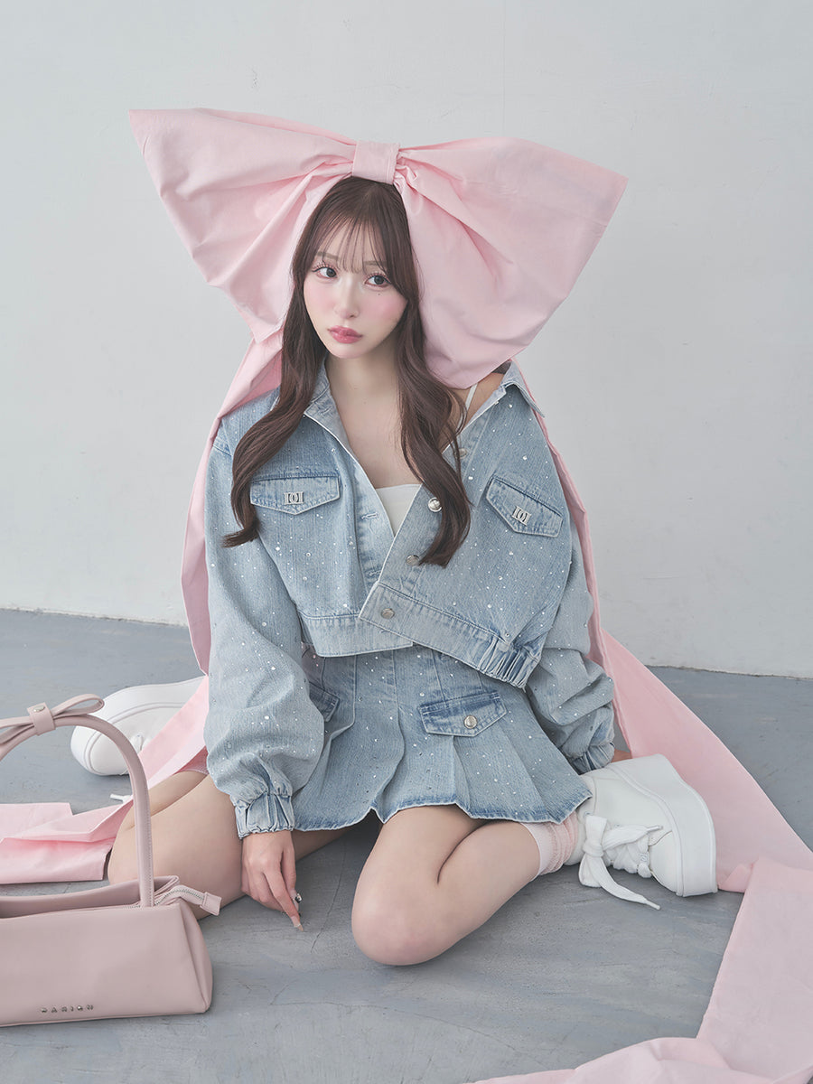 モデル：156cm（着用サイズ：S　着用カラー：I-BLU）