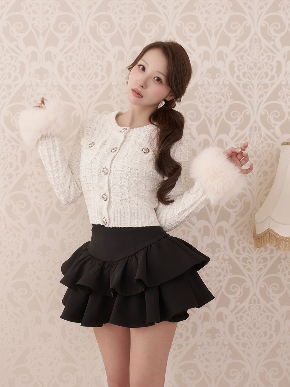モデル：156cm（着用サイズ：FREE　着用カラー：WHT）