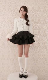 モデル：156cm（着用サイズ：FREE　着用カラー：BLK）