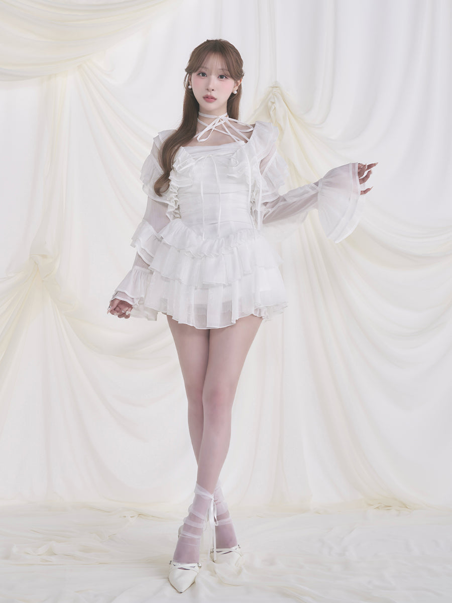 モデル：156cm（着用サイズ：FREE　着用カラー：WHT）