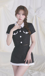 モデル：156cm（着用サイズ：S　着用カラー：BLK）