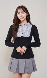 モデル：156cm（着用サイズ：FREE　着用カラー：BLK）