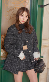 モデル：156cm（着用サイズ：FREE　着用カラー：BLK）