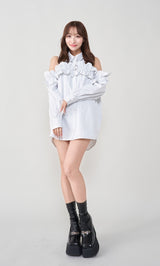 モデル：156cm（着用サイズ：FREE　着用カラー：WHT）