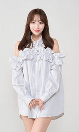 モデル：156cm（着用サイズ：FREE　着用カラー：WHT）