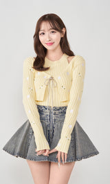 モデル：156cm（着用サイズ：FREE　着用カラー：YEL）