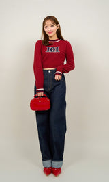 モデル：155cm（着用サイズ：FREE　着用カラー：RED）