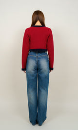 モデル：155cm（着用サイズ：FREE　着用カラー：RED）