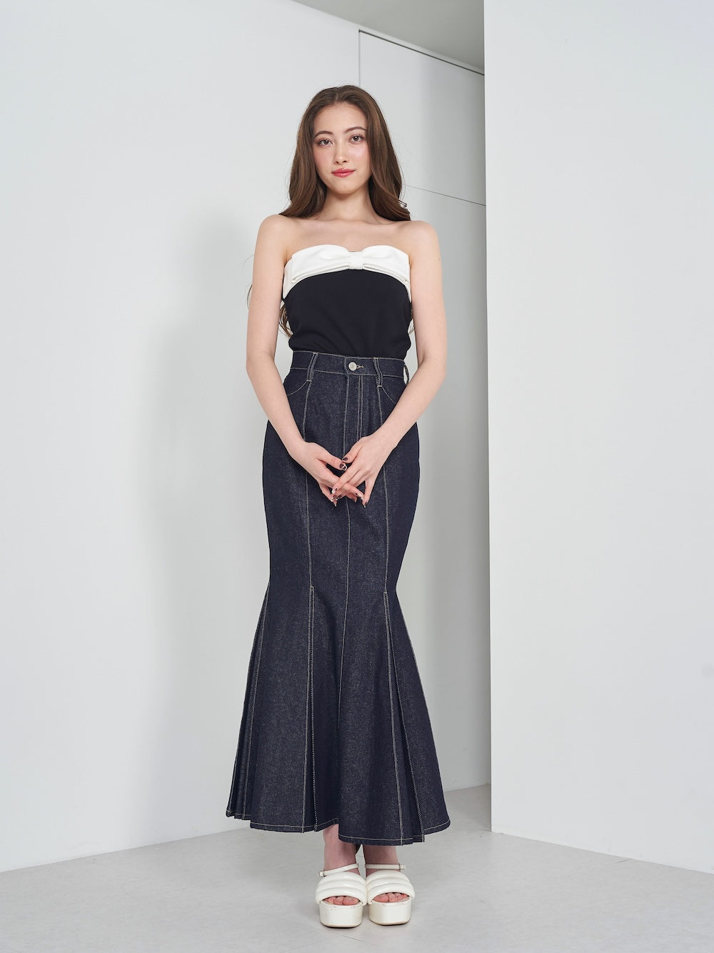 モデル：170cm（着用サイズ：FREE　着用カラー：BLK）