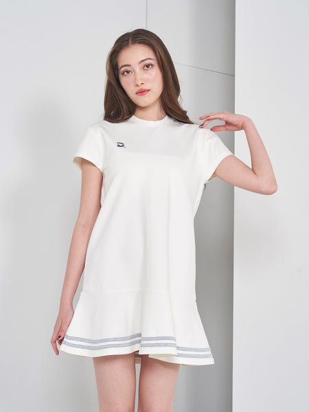 Line Cut Flare Mini Dress