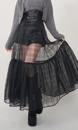 モデル：165cm（着用サイズ：FREE　着用カラー：BLK）