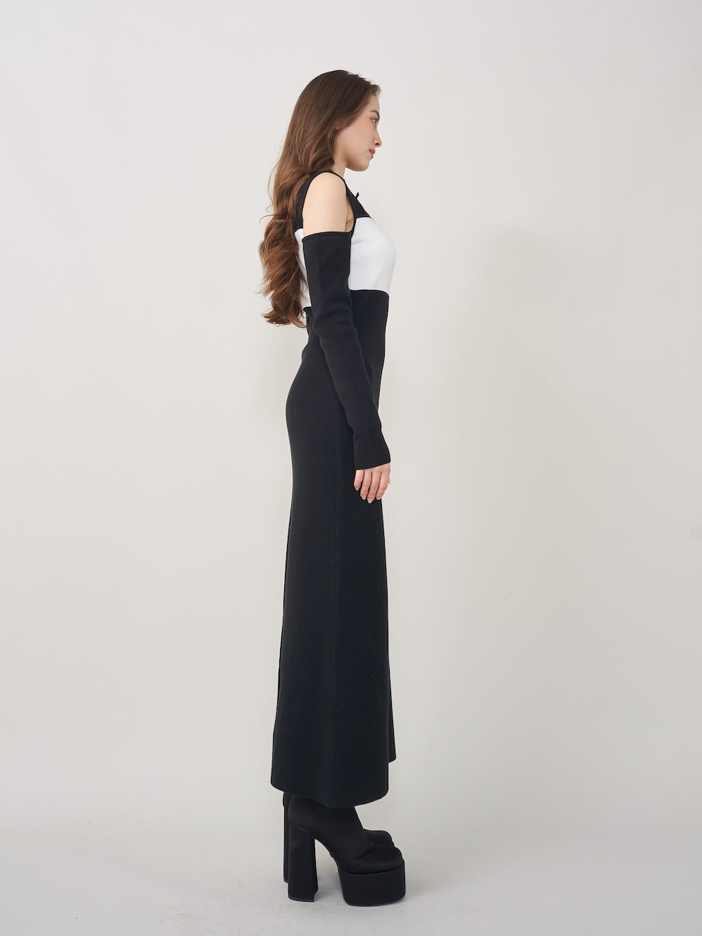 Darich ダーリッチ バイカラー デザイン ニット ロングワンピース バイカラーデザインニットロングワンピース – Darich (ダーリッチ)