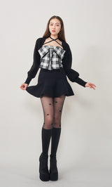 モデル：165cm（着用サイズ：FREE　着用カラー：BLK）