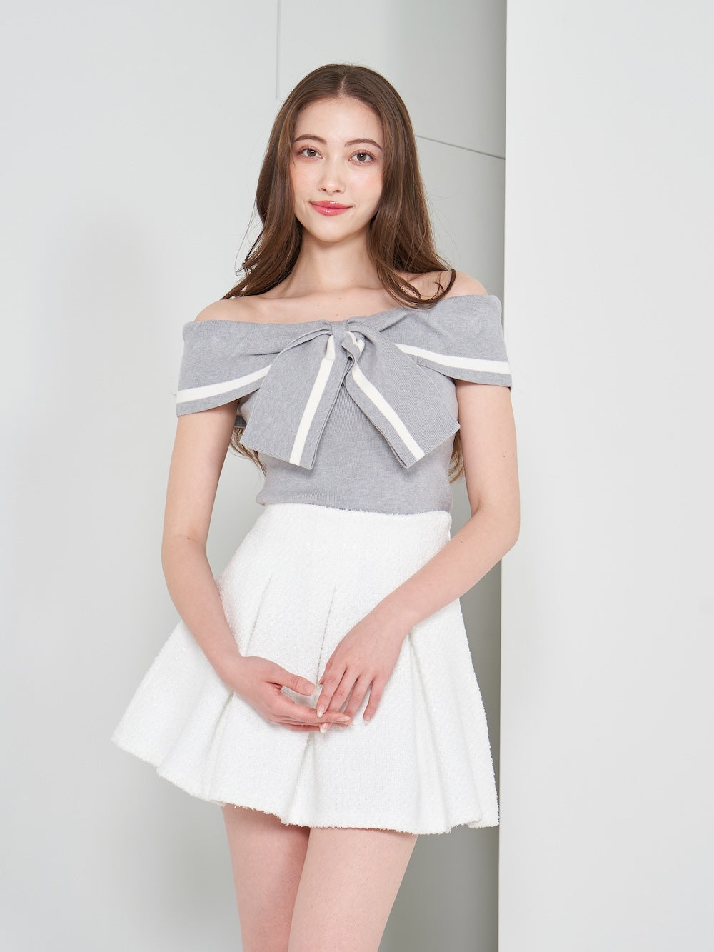 モデル：165cm（着用サイズ：FREE　着用カラー：GRY）