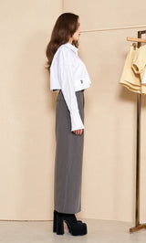 モデル：165cm（着用サイズ：FREE　着用カラー：GRY）