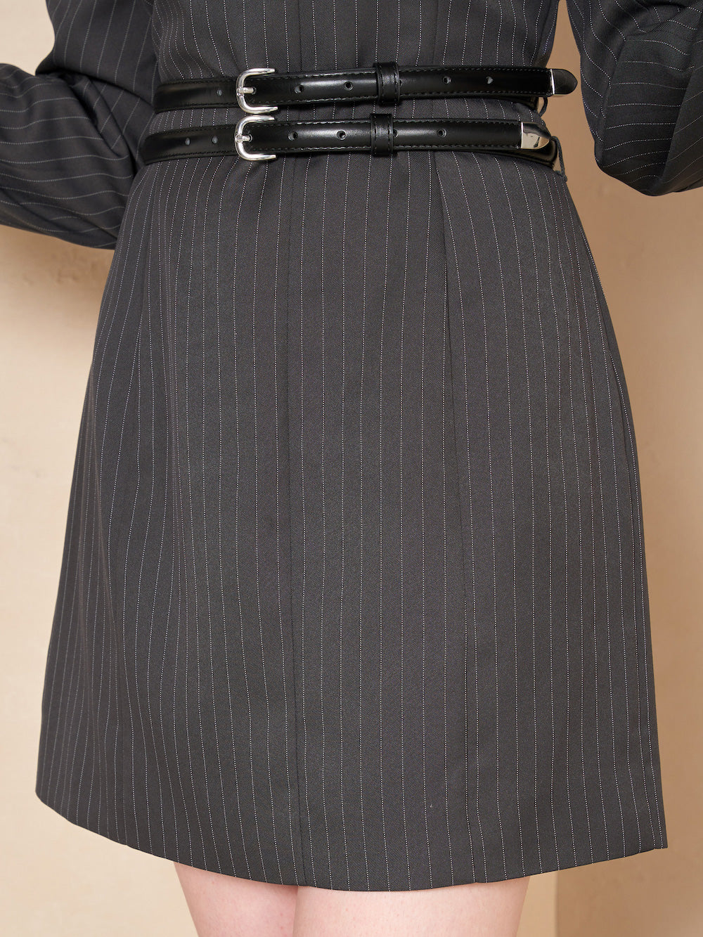 ダブルベルトストライプミニワンピース – Darich (ダーリッチ)