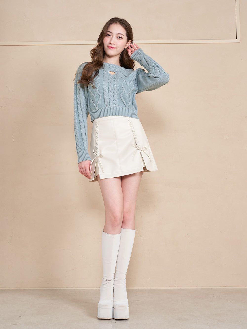 ハートカットケーブルニットトップス – Darich (ダーリッチ)