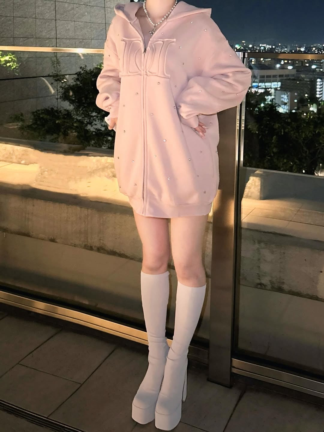 モデル：158cm（着用サイズ：FREE　着用カラー：PNK）
