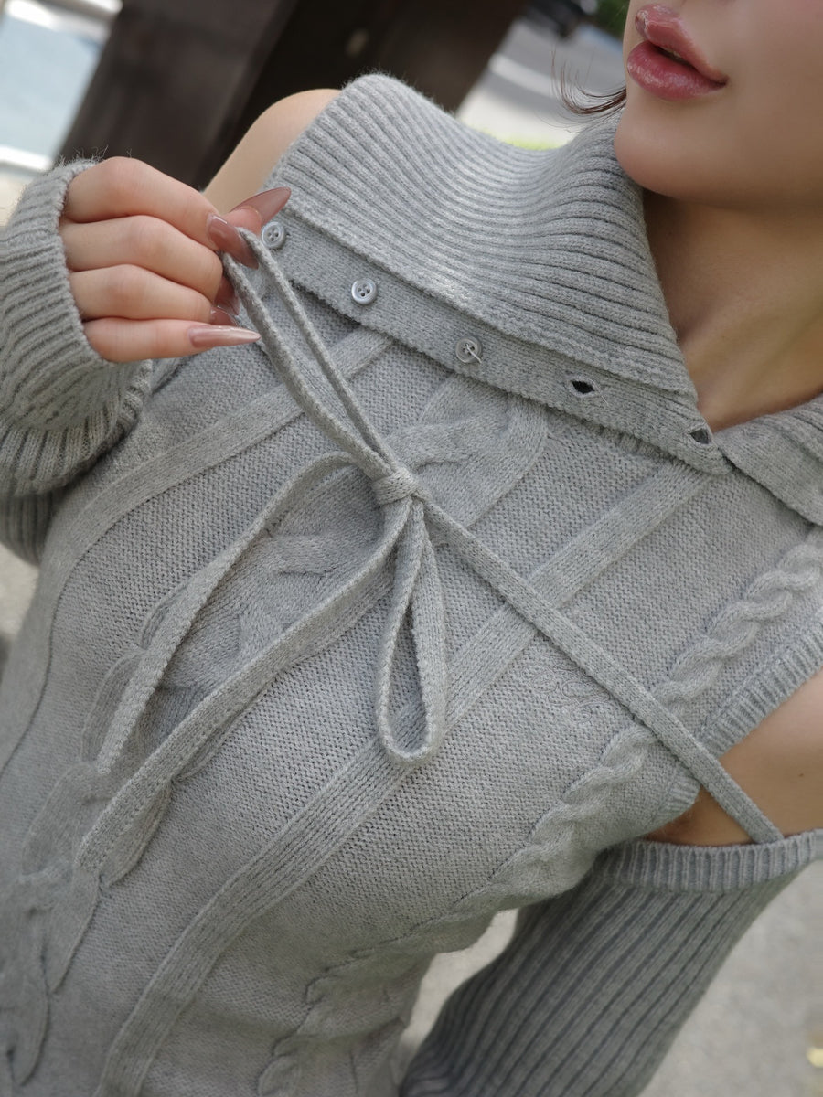 モデル：158cm（着用サイズ：FREE　着用カラー：GRY）