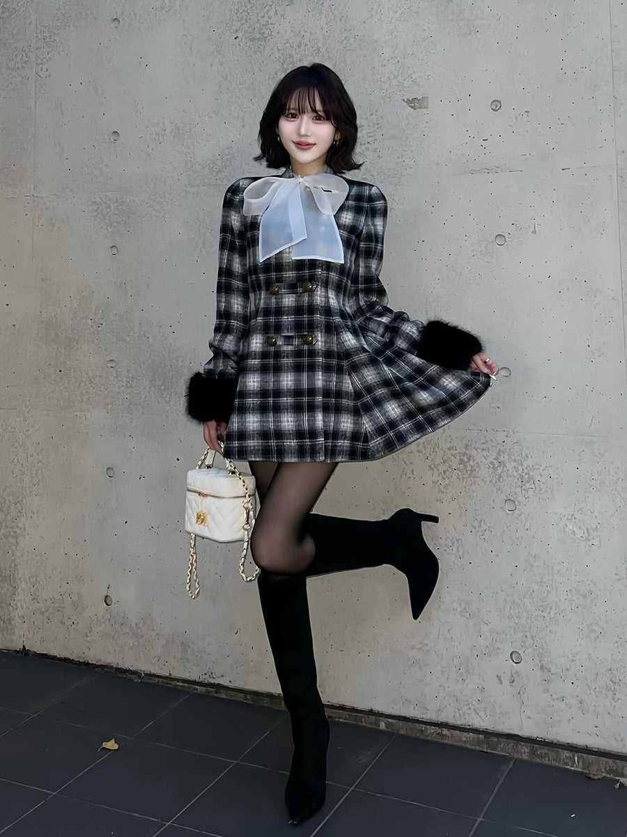 モデル：165cm（着用サイズ：FREE　着用カラー：BLK）