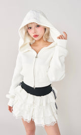 モデル：155cm（着用サイズ：FREE　着用カラー：WHT）