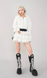モデル：155cm（着用サイズ：FREE　着用カラー：WHT）