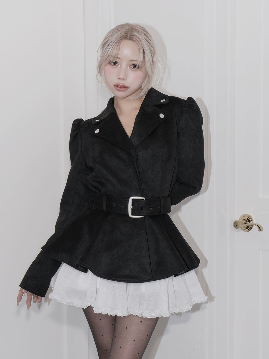モデル：155cm（着用サイズ：FREE　着用カラー：BLK）