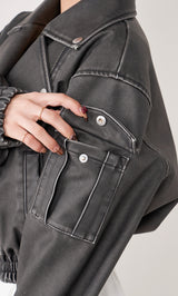 モデル：155cm（着用サイズ：FREE　着用カラー：BLK）