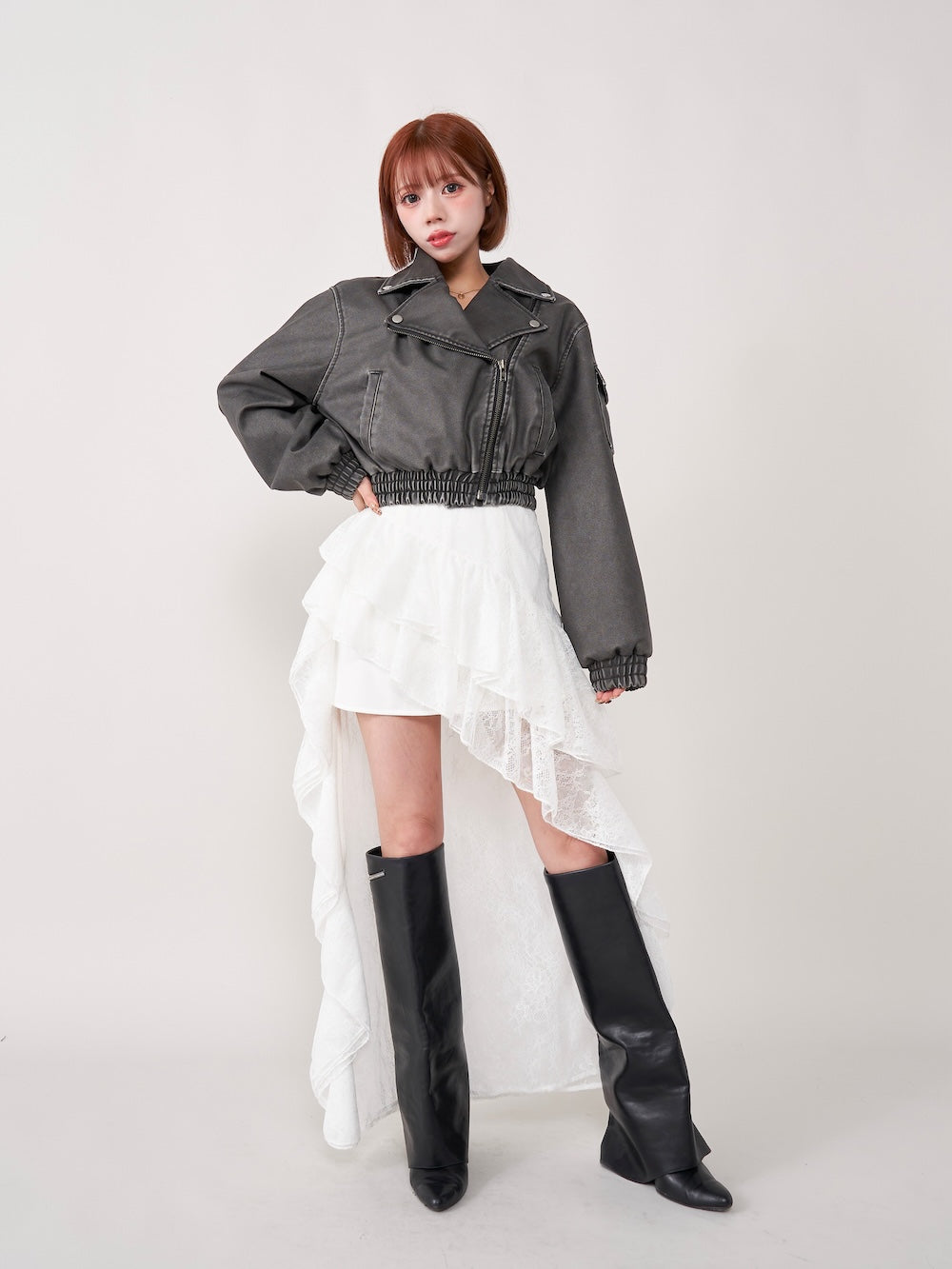 イレヘムレースフリルスカート