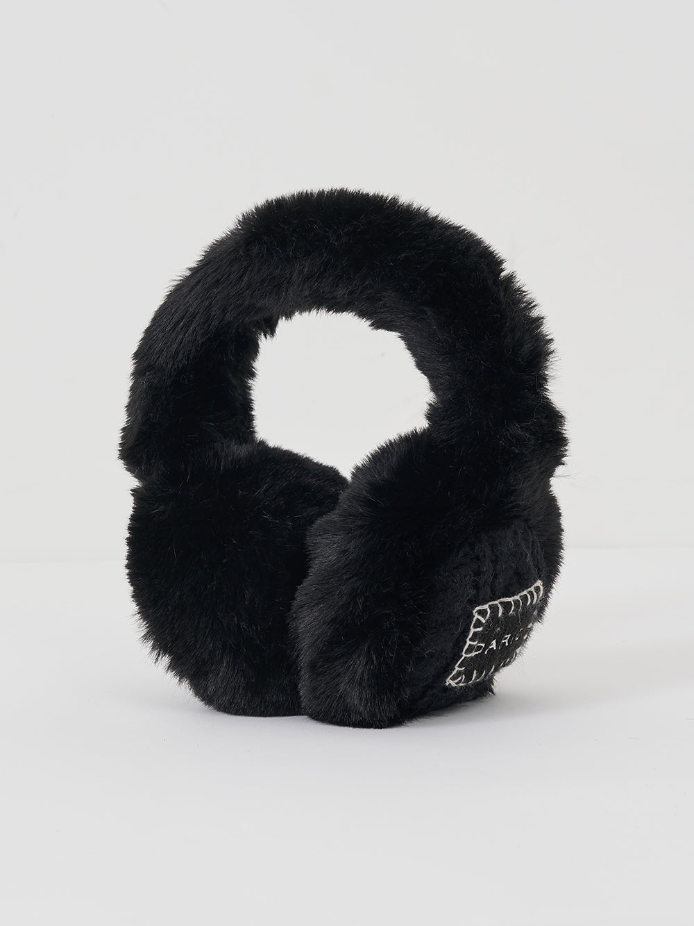 ダブルファブリックイヤーマフラー - blk