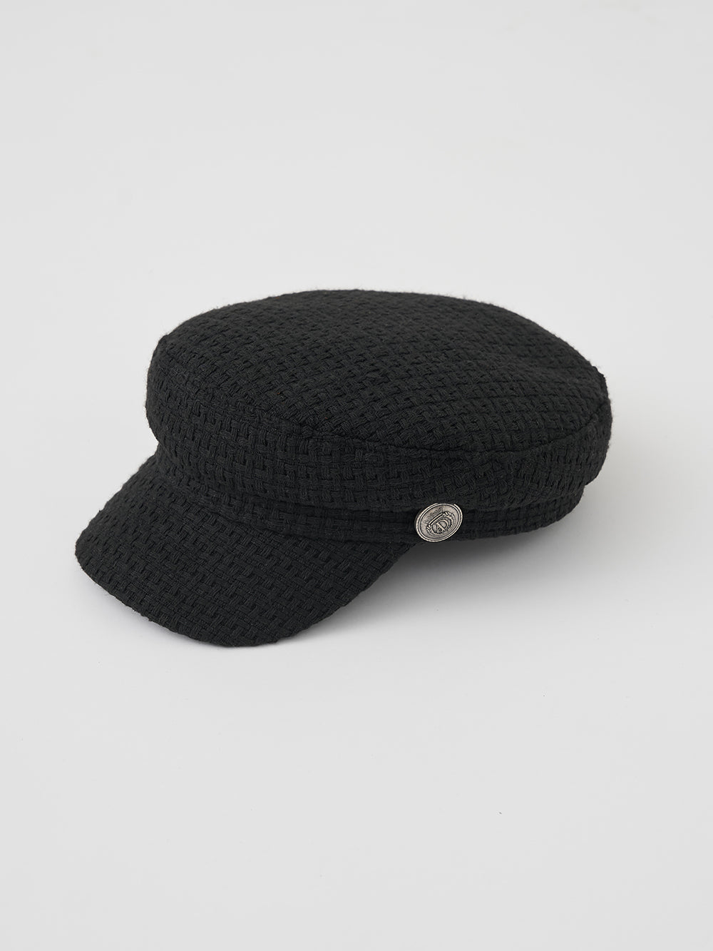 プレーンツイードキャスケット - blk