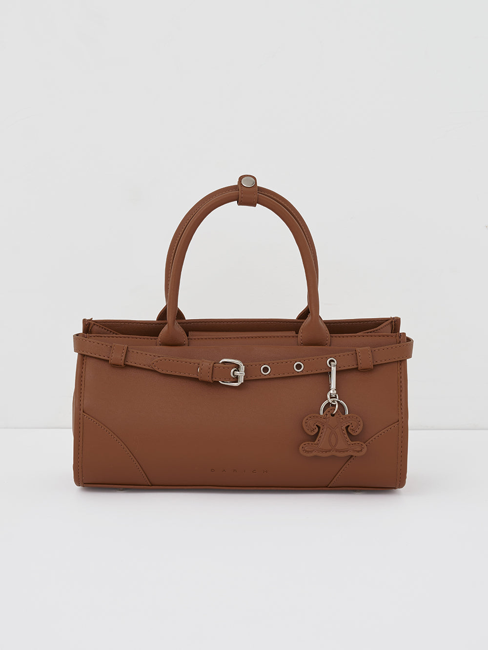 ベルトデザインロングハンドバッグ - brn