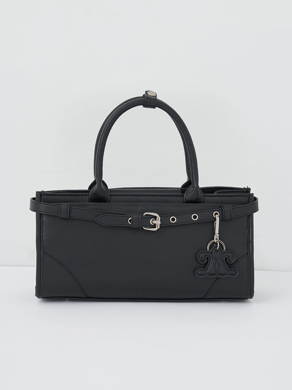 ベルトデザインロングハンドバッグ - blk