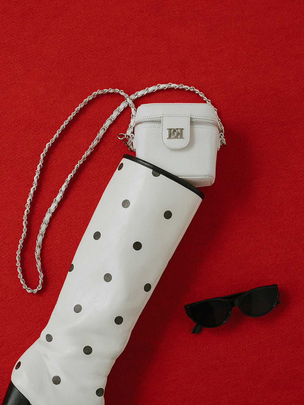 【novelty】Caviar Skin Leather Small Pouch