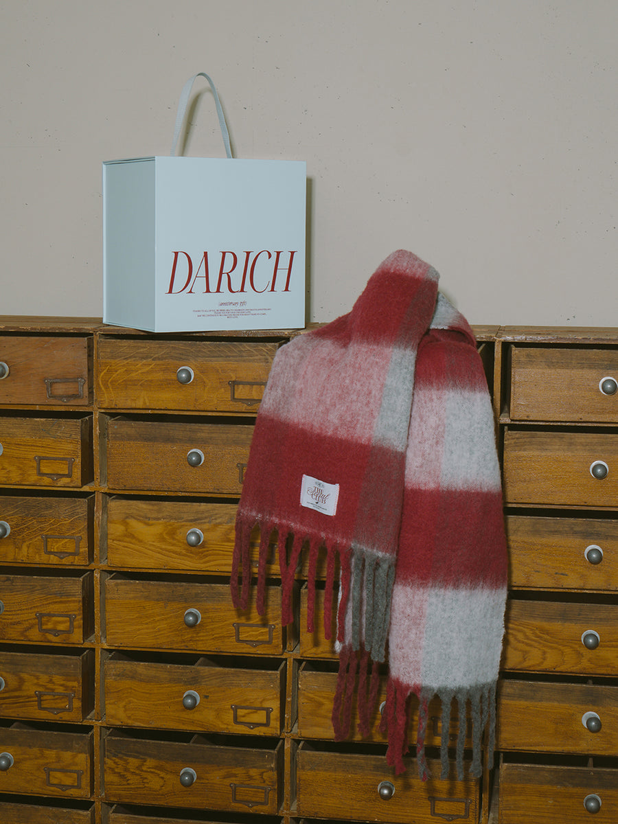 [Novelty] Checked Volume Scarf
