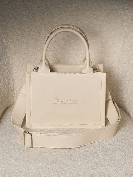 Logo Shoulder Leather Mini Tote Bag