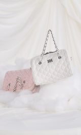 [Novelty] Quilted Tweed Mini Boston Bag