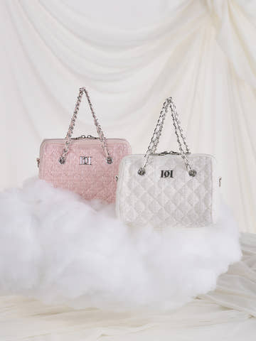 [Novelty] Quilted Tweed Mini Boston Bag