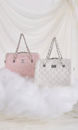 [Novelty] Quilted Tweed Mini Boston Bag