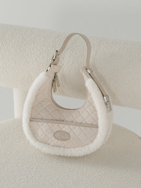 Quilted Half-Moon Bag