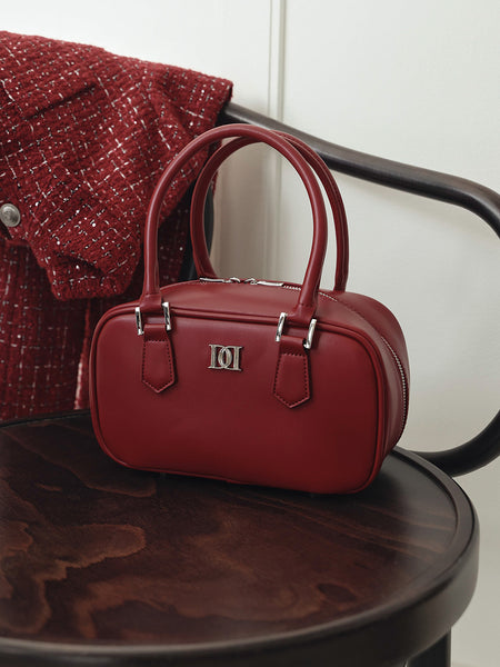 DD Logo Leather Handbag