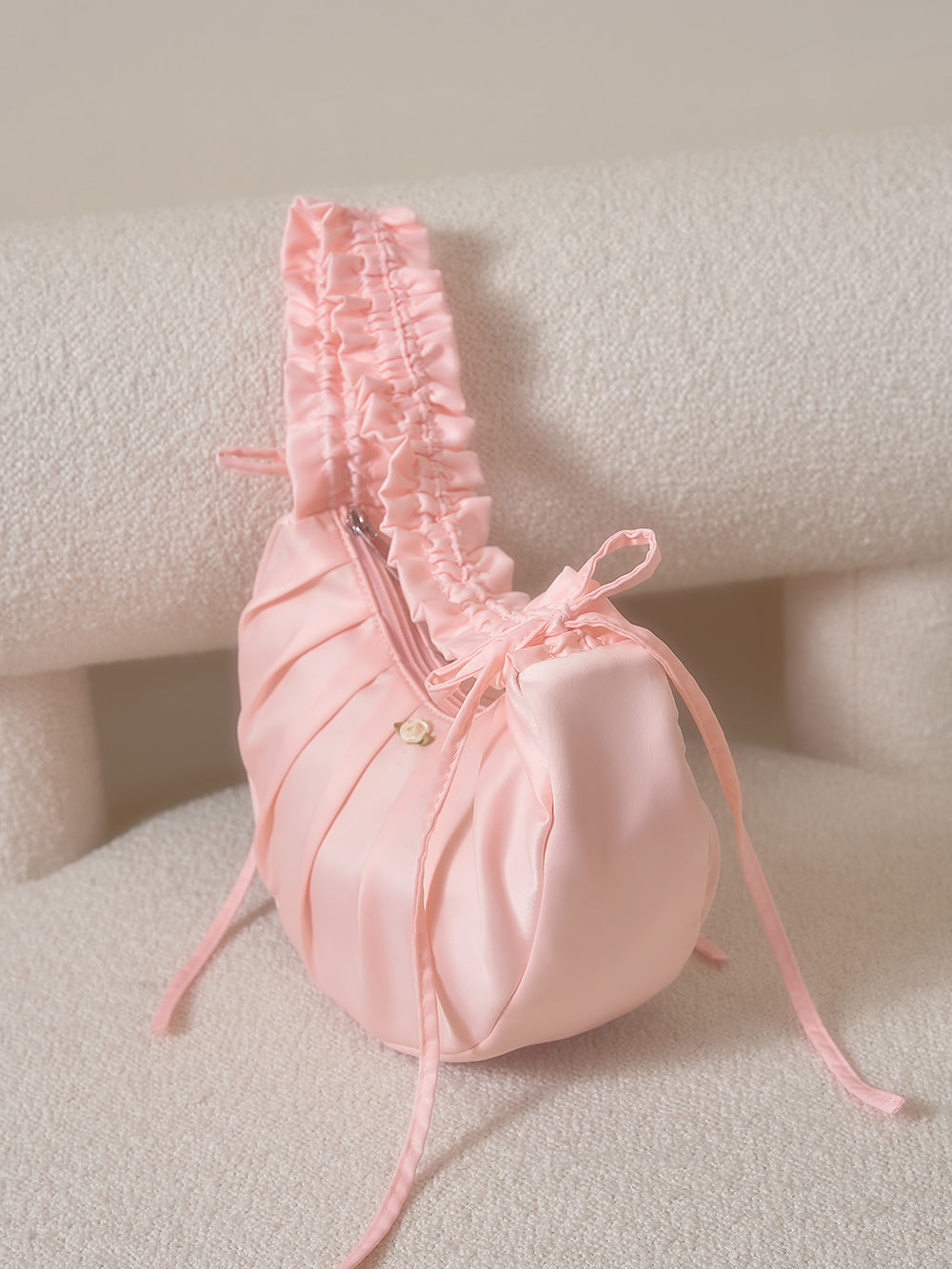 フラワーハンドルミニバッグ