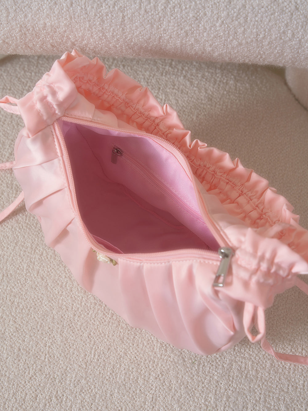 フラワーハンドルミニバッグ