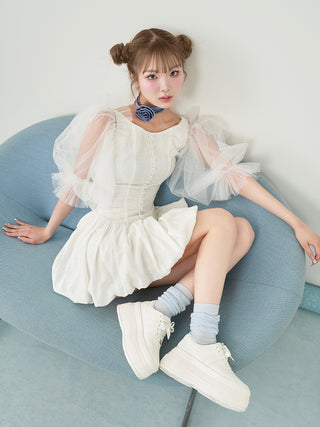 モデル：163cm（着用サイズ：FREE　着用カラー：WHT）