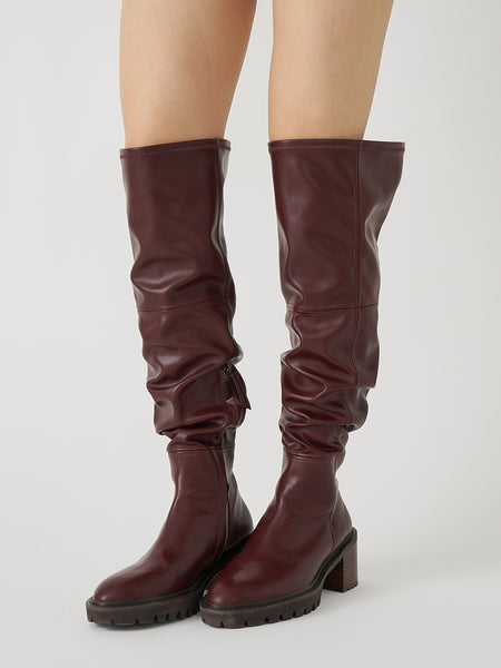 ソフトレザーニーハイブーツ