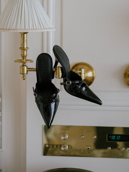 Narrow Cross Belt Mules