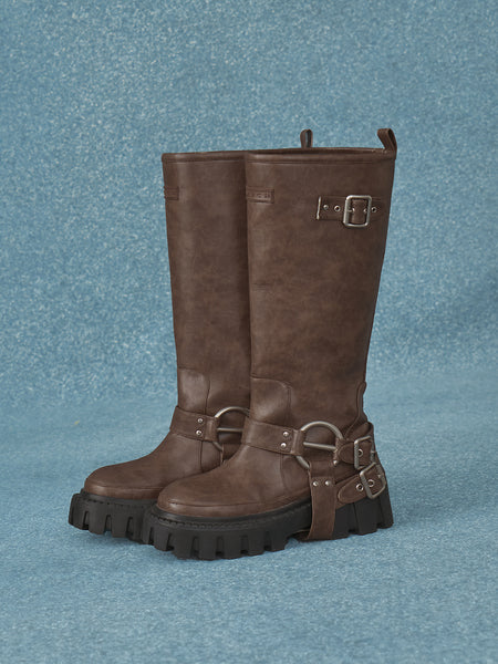 Harness Leather Tall Boots