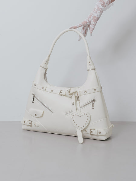 Studded Leather Belt Design Maxi Bag